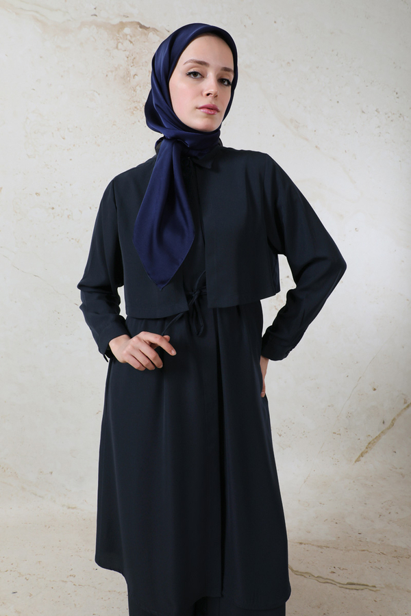 Medine İpeği Rüzgarlıklı Takım  Siyah - 9