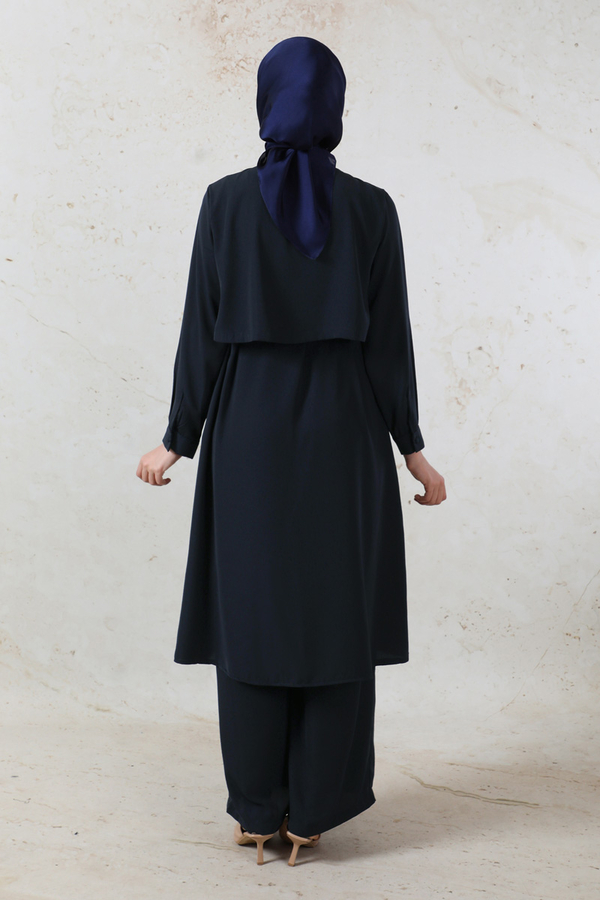 Medine İpeği Rüzgarlıklı Takım  Siyah - 3