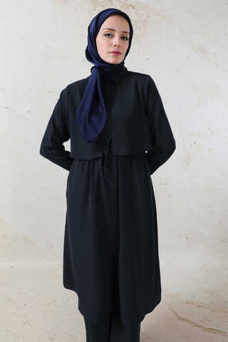 Medine İpeği Rüzgarlıklı Takım  Siyah - 8