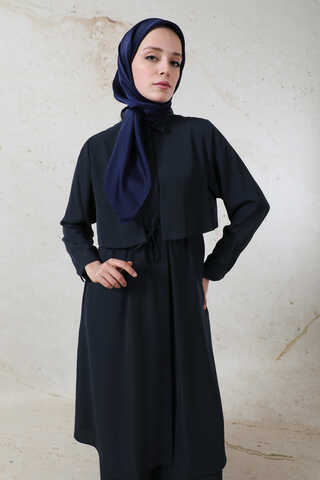 Medine İpeği Rüzgarlıklı Takım  Siyah - 9