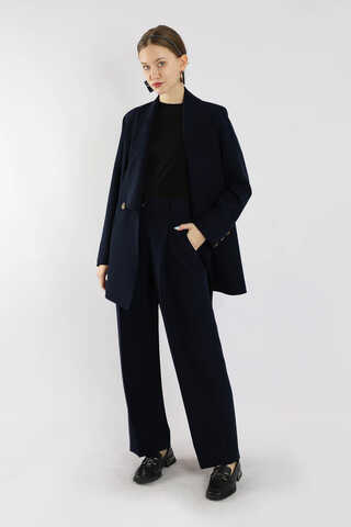 Şal Yaka Ceket Takım Lacivert - 1