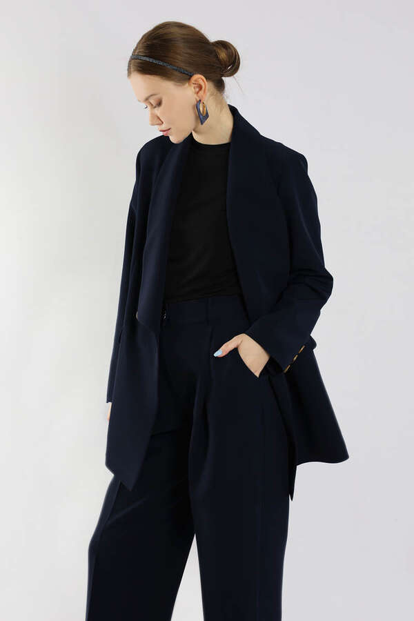 Şal Yaka Ceket Takım Lacivert - 2