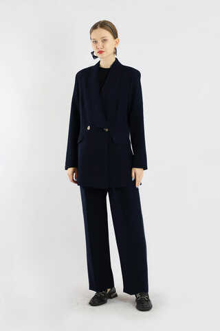 Şal Yaka Ceket Takım Lacivert - 3