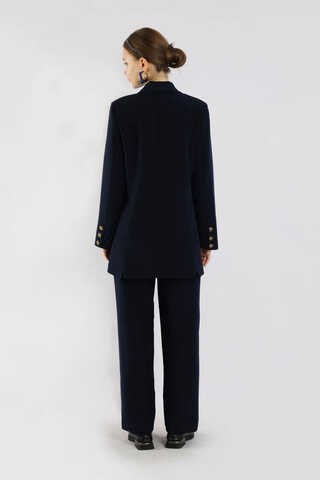 Şal Yaka Ceket Takım Lacivert - 6