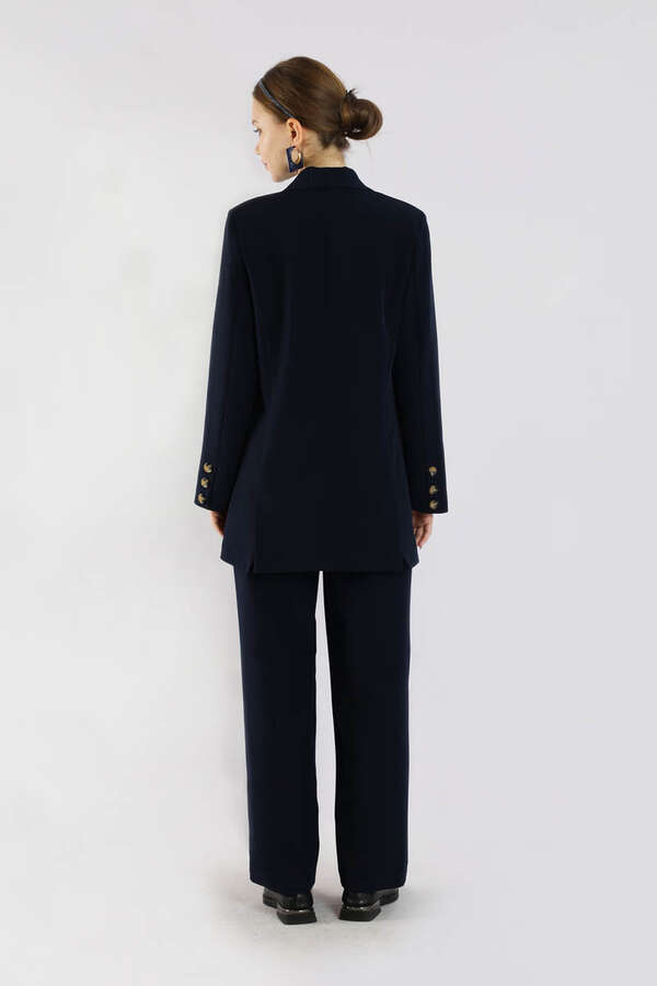 Şal Yaka Ceket Takım Lacivert - 6