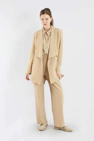 Şal Yaka Ceket Takım Taş - 1