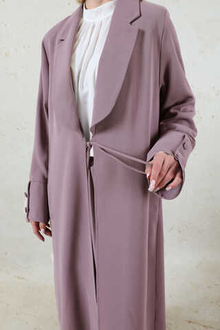 Şal Yaka Krep Takım Lila - 5