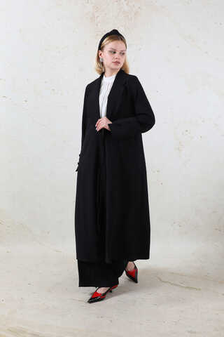 Şal Yaka Krep Takım Siyah - 2