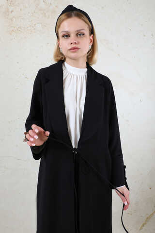 Şal Yaka Krep Takım Siyah - 5