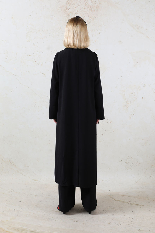 Şal Yaka Krep Takım Siyah - 7