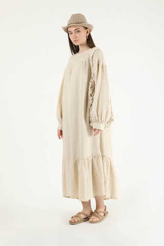 Loose Dress Beige - 1