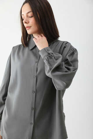 Salaş Pantolonlu Takım Füme - 7