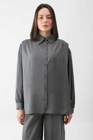 Salaş Pantolonlu Takım Füme - 6