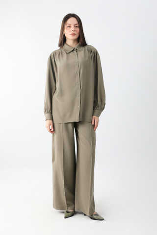 Salaş Pantolonlu Takım Haki - 1