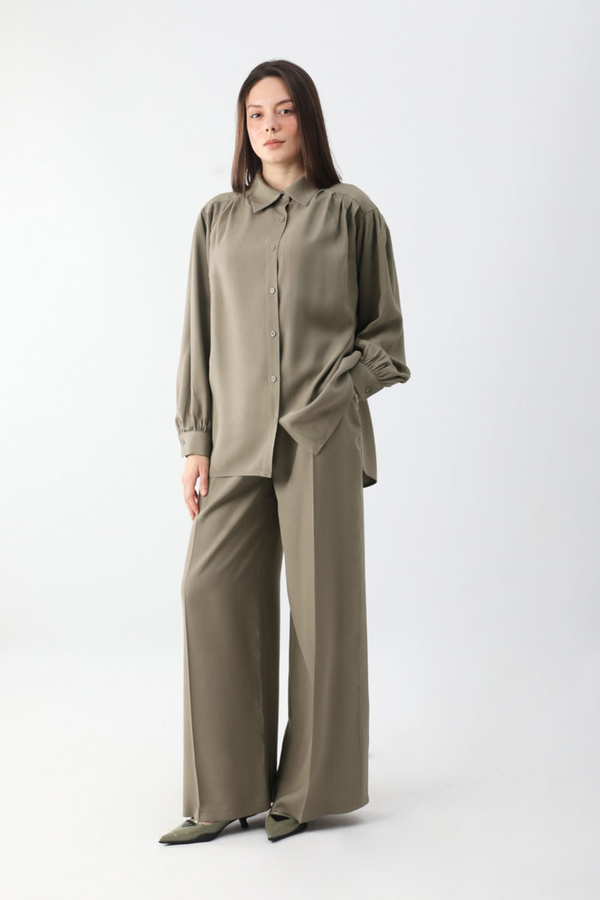 Salaş Pantolonlu Takım Haki - 2