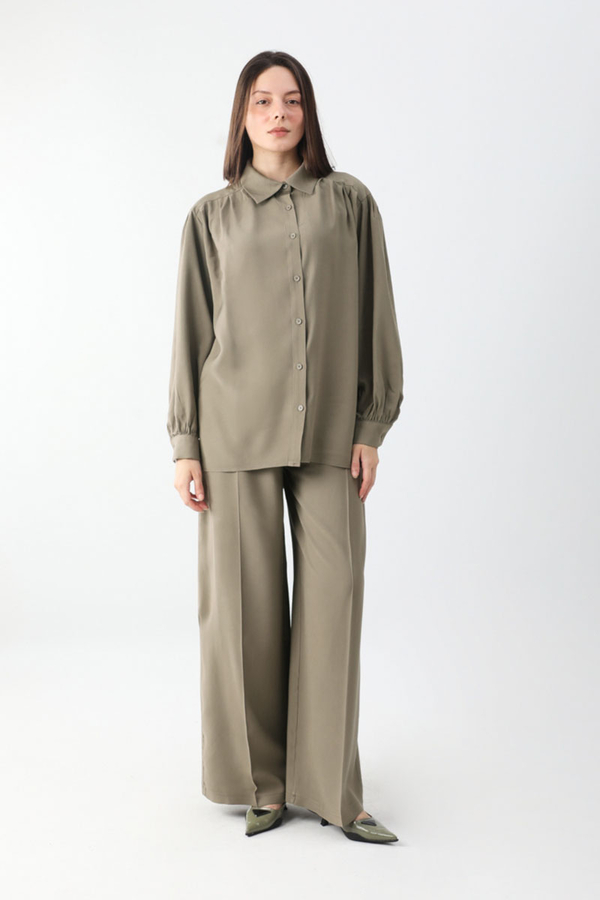 Salaş Pantolonlu Takım Haki 