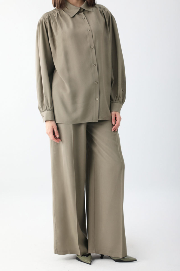 Salaş Pantolonlu Takım Haki - 3