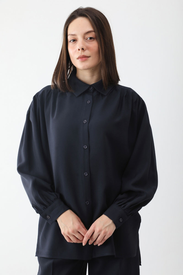 Salaş Pantolonlu Takım Lacivert 