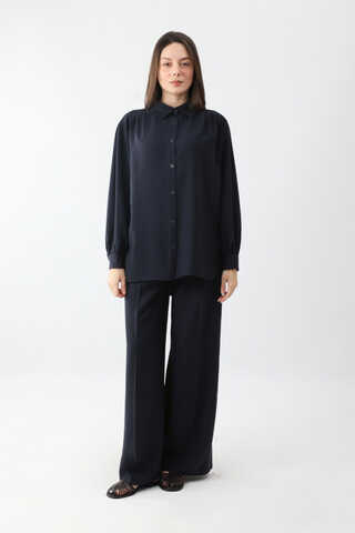 Salaş Pantolonlu Takım Lacivert - 2