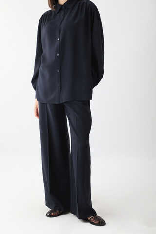 Salaş Pantolonlu Takım Lacivert - 5