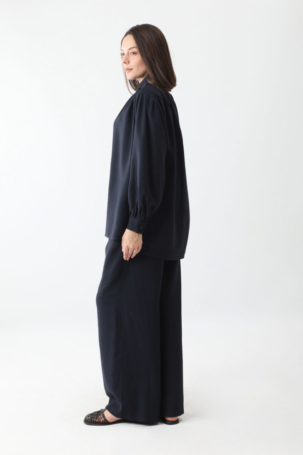 Salaş Pantolonlu Takım Lacivert - 7