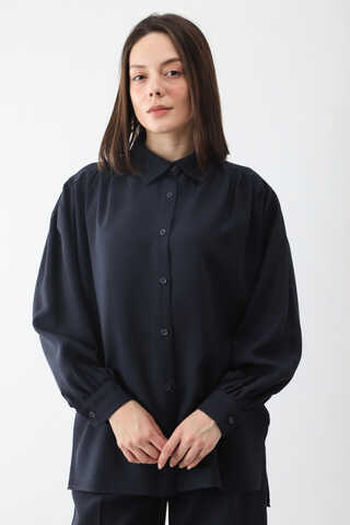 Salaş Pantolonlu Takım Lacivert - 1