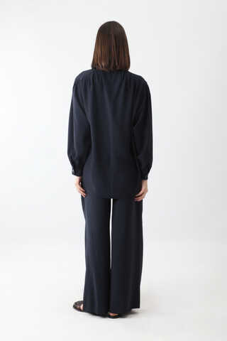 Salaş Pantolonlu Takım Lacivert - 9