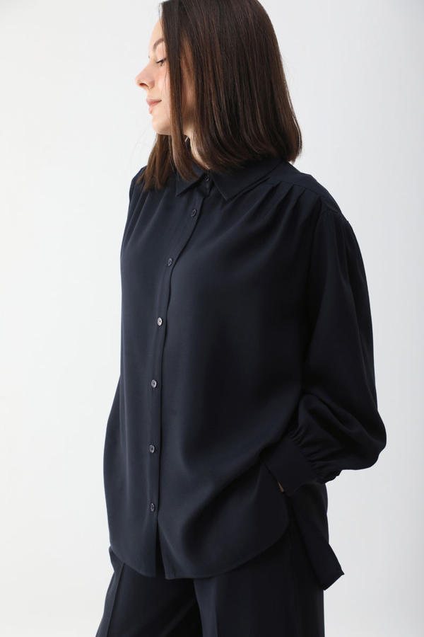 Salaş Pantolonlu Takım Lacivert - 8