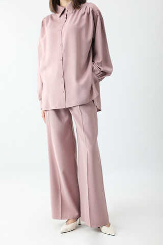Salaş Pantolonlu Takım Pudra - 5