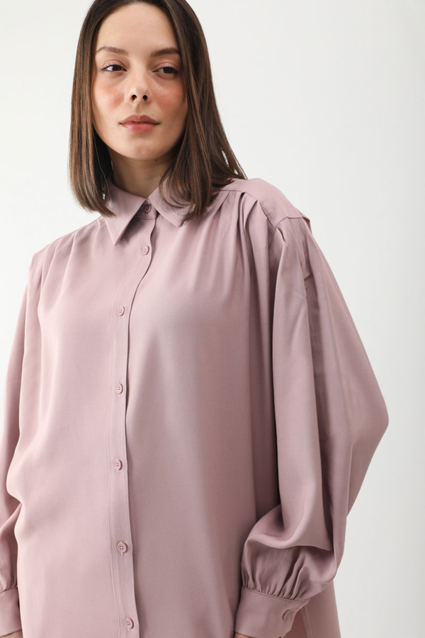 Salaş Pantolonlu Takım Pudra - 6