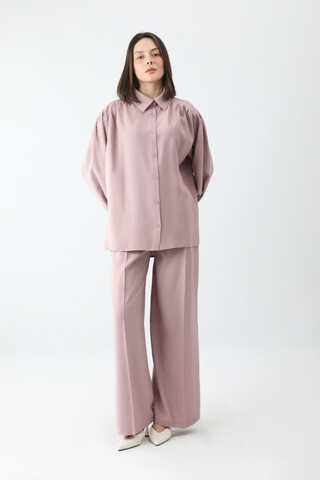 Salaş Pantolonlu Takım Pudra - 3