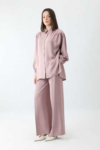 Salaş Pantolonlu Takım Pudra - 4
