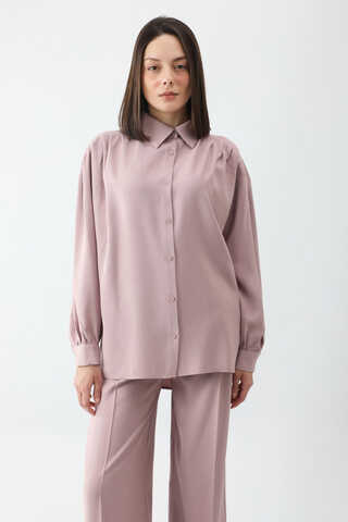 Salaş Pantolonlu Takım Pudra - 2