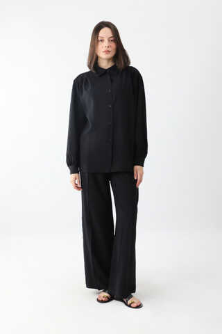 Salaş Pantolonlu Takım Siyah - 2