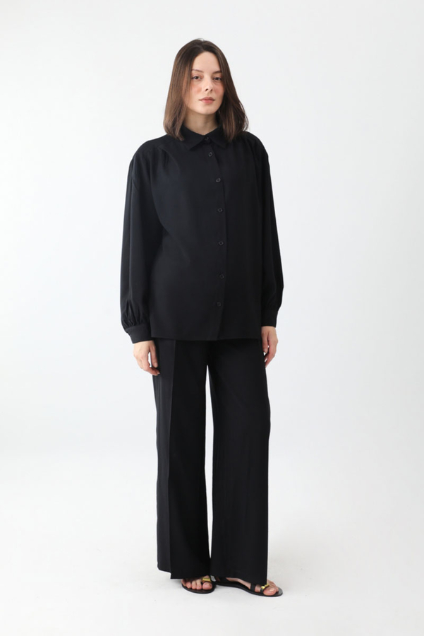 Salaş Pantolonlu Takım Siyah - 4