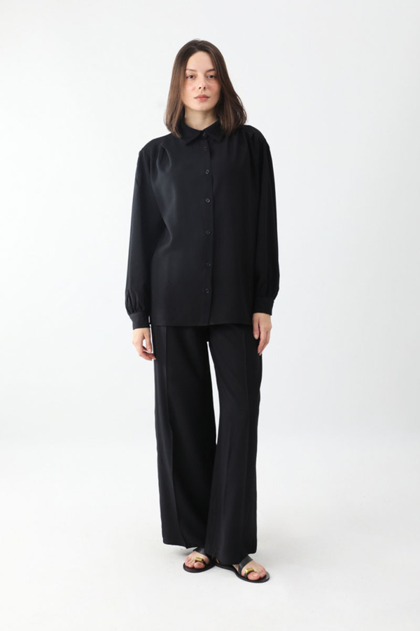 Salaş Pantolonlu Takım Siyah - 2