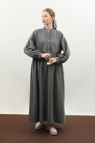 Salaş Triko Elbise Antrasit - 2