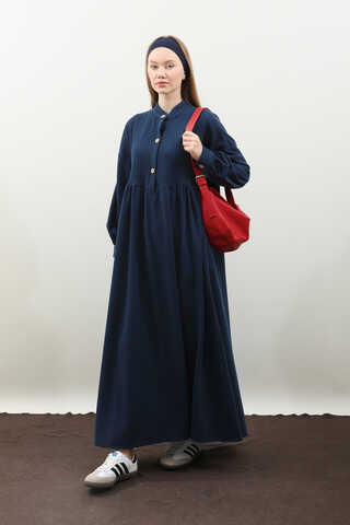 Salaş Triko Elbise Lacivert - 2