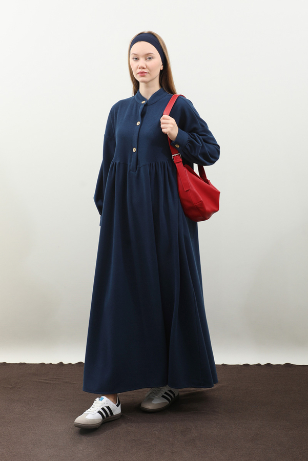 Salaş Triko Elbise Lacivert - 2