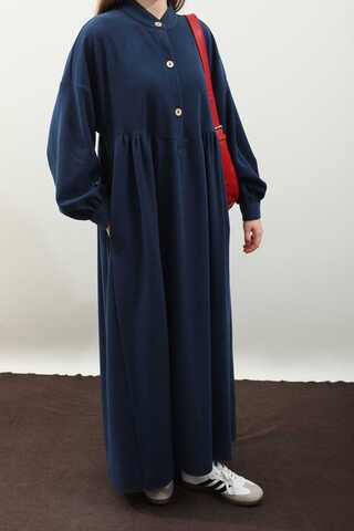 Salaş Triko Elbise Lacivert - 1