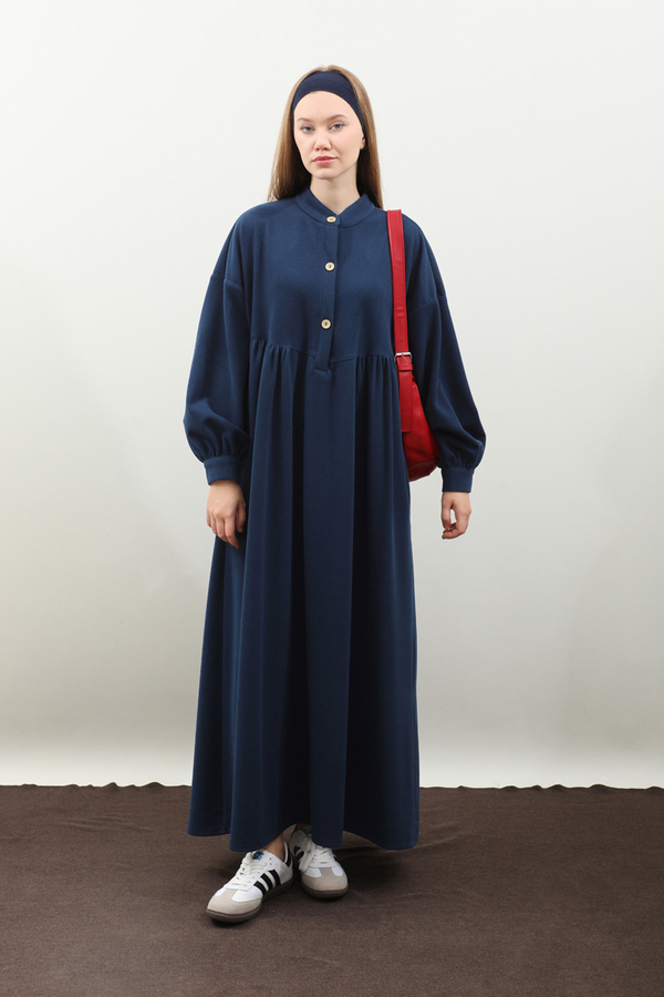 Salaş Triko Elbise Lacivert - 5