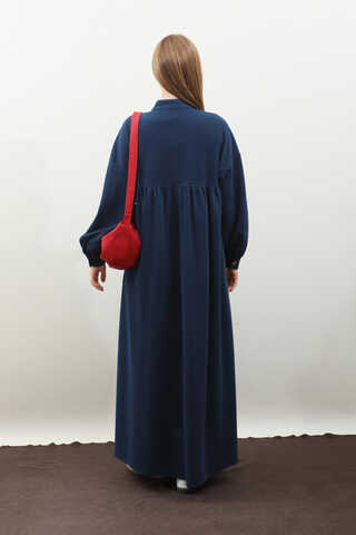 Salaş Triko Elbise Lacivert - 7