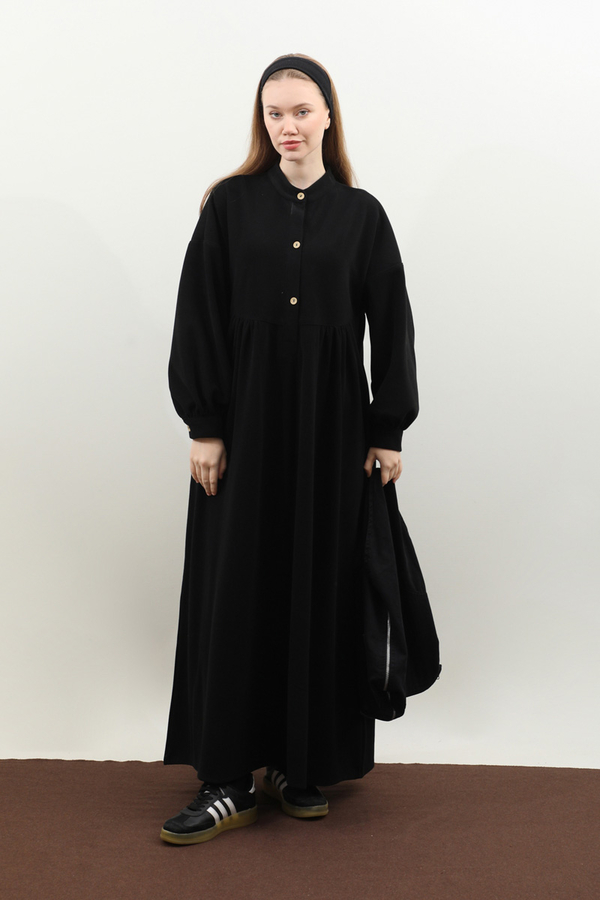 Salaş Triko Elbise Siyah - 2