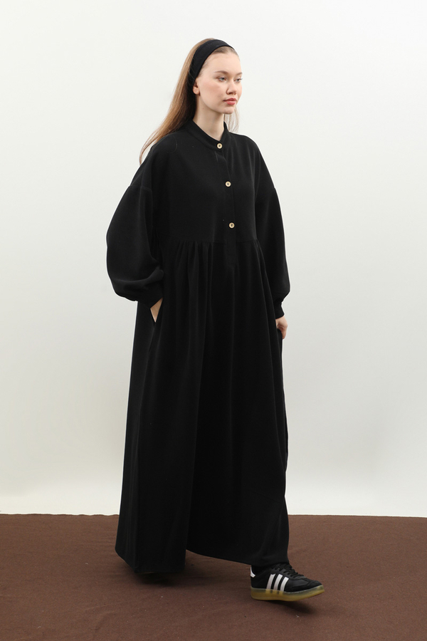 Salaş Triko Elbise Siyah - 3