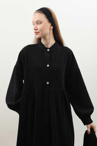 Salaş Triko Elbise Siyah - 5