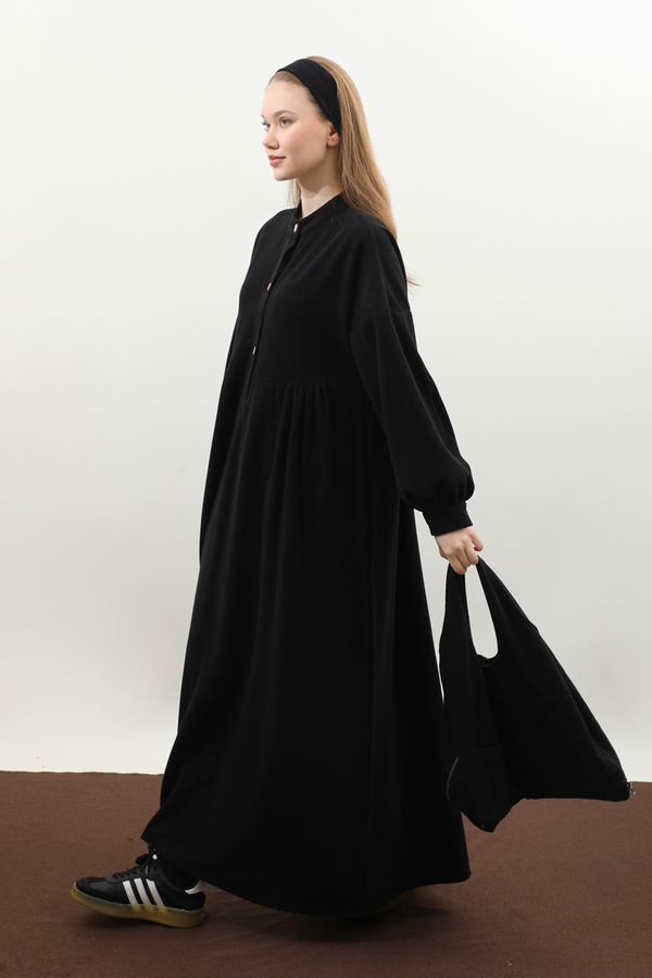 Salaş Triko Elbise Siyah - 6