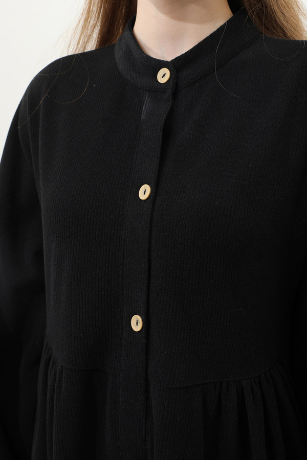 Salaş Triko Elbise Siyah - 8