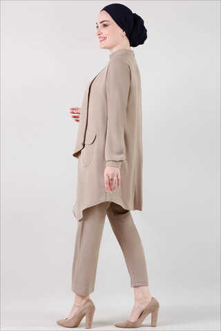 Loose Tunic Suit Cappucino - 4