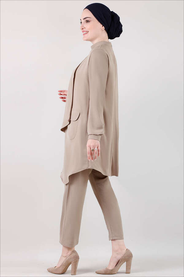 Loose Tunic Suit Cappucino - 4