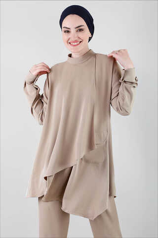 Salaş Tunik Takım Açık Cappucino - 3